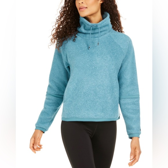 Nike women’s medium therma fleece cowl neck cozy training pullover. - Picture 1 of 4